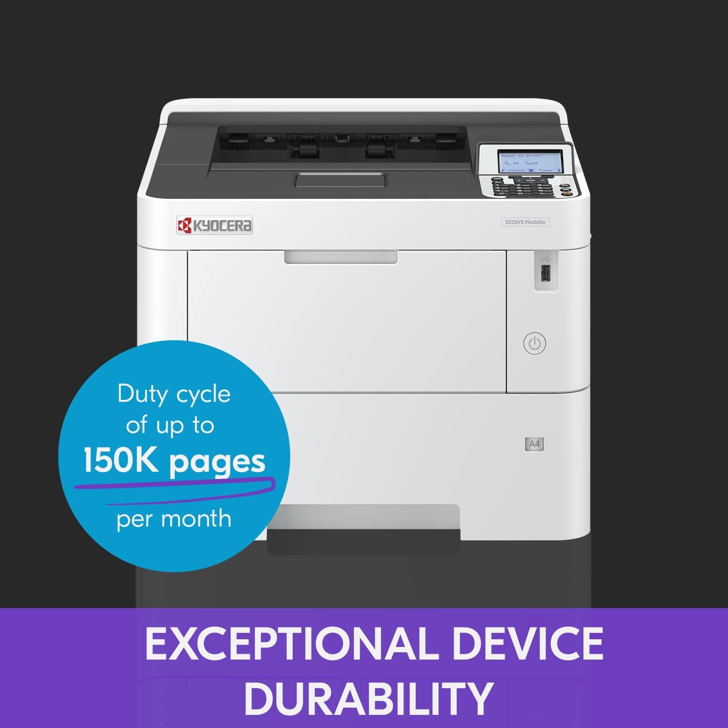 Kyocera ECOSYS PA4500X Monochrome Laser Printer 110C0Y2US0 - Image 2
