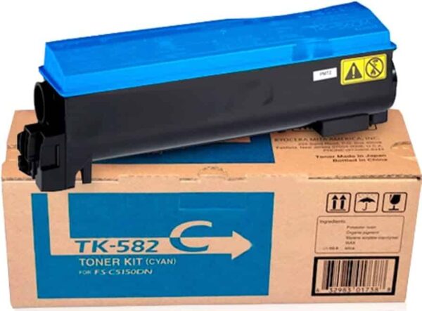 Kyocera TK-582C Cyan Toner Cartridge [1T02KTCUS0]