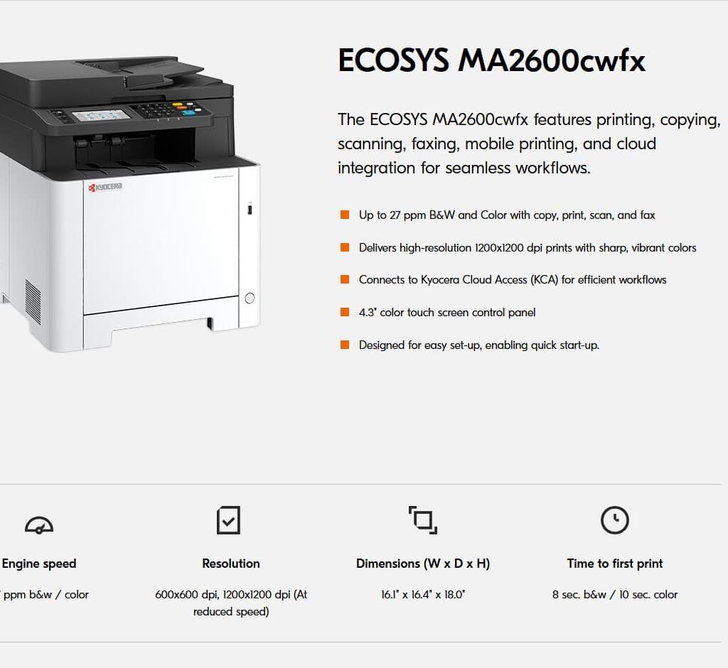 Kyocera ECOSYS MA2600cwfx 110C0D2US0